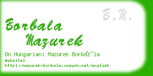 borbala mazurek business card